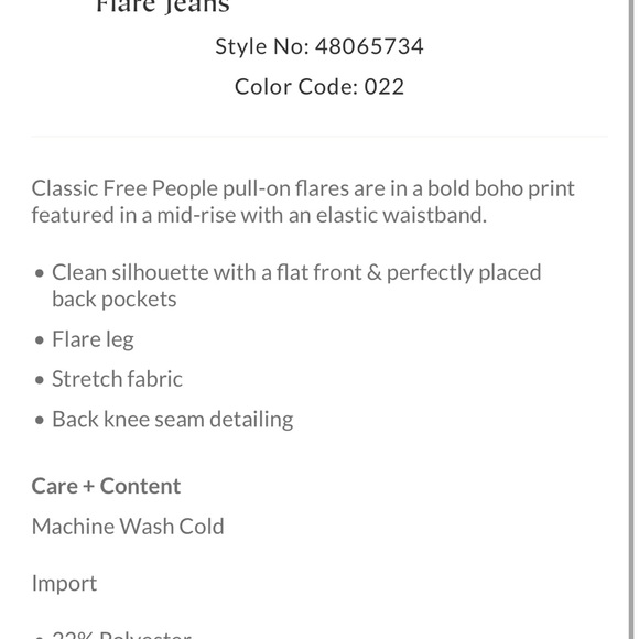 ✨NEW✨ Free People Penny Pull on flares Americano Combo size 28 - Picture 6 of 10